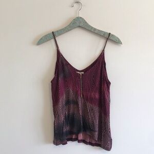 Silence + Noise | Geometric Stripe Zipper Tank